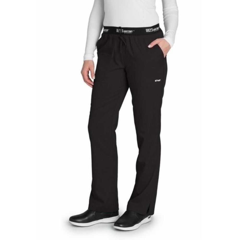 Grey's Anatomy Women's Straight Leg Scrub Pants in Black